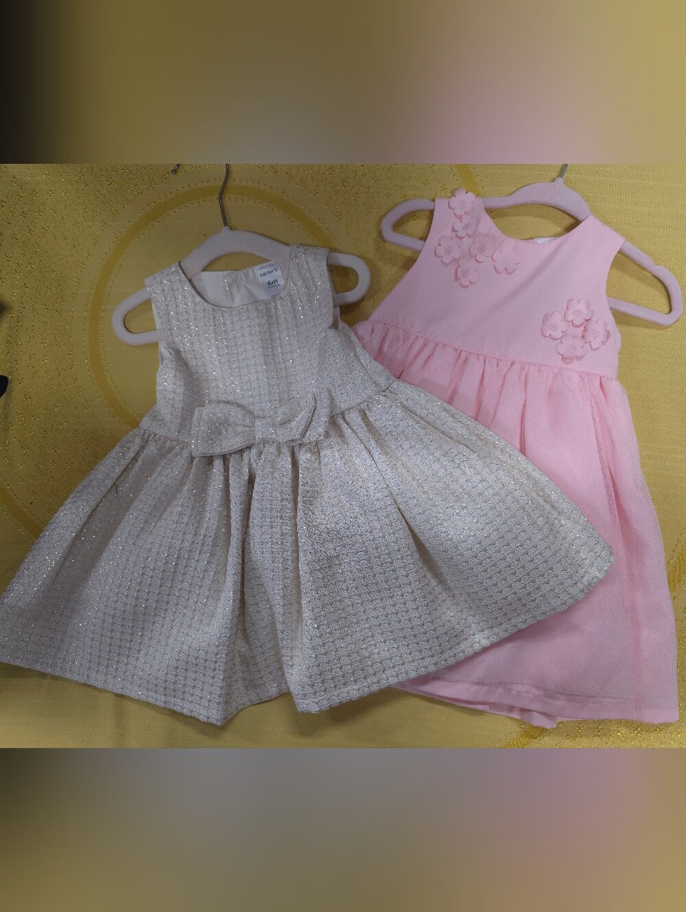Girls Party Dress Bundle - champange and pink